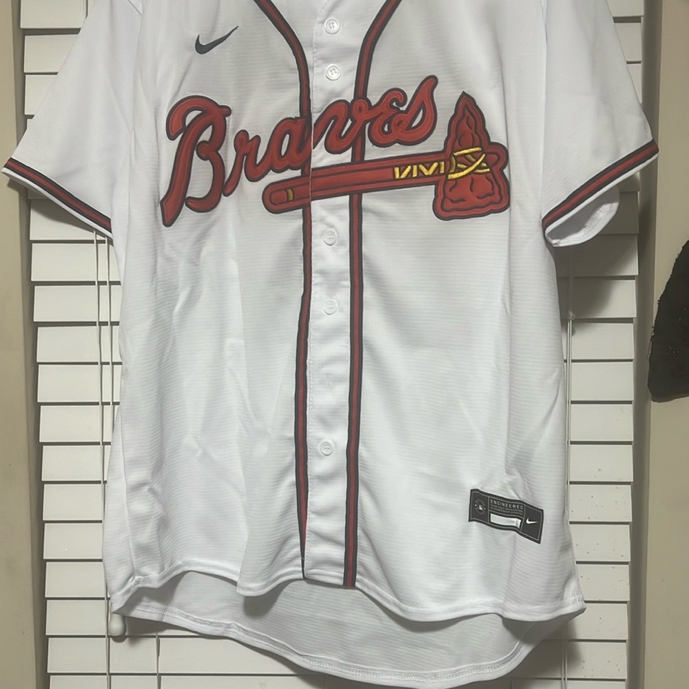 Nike White Braves Baseball Jersey